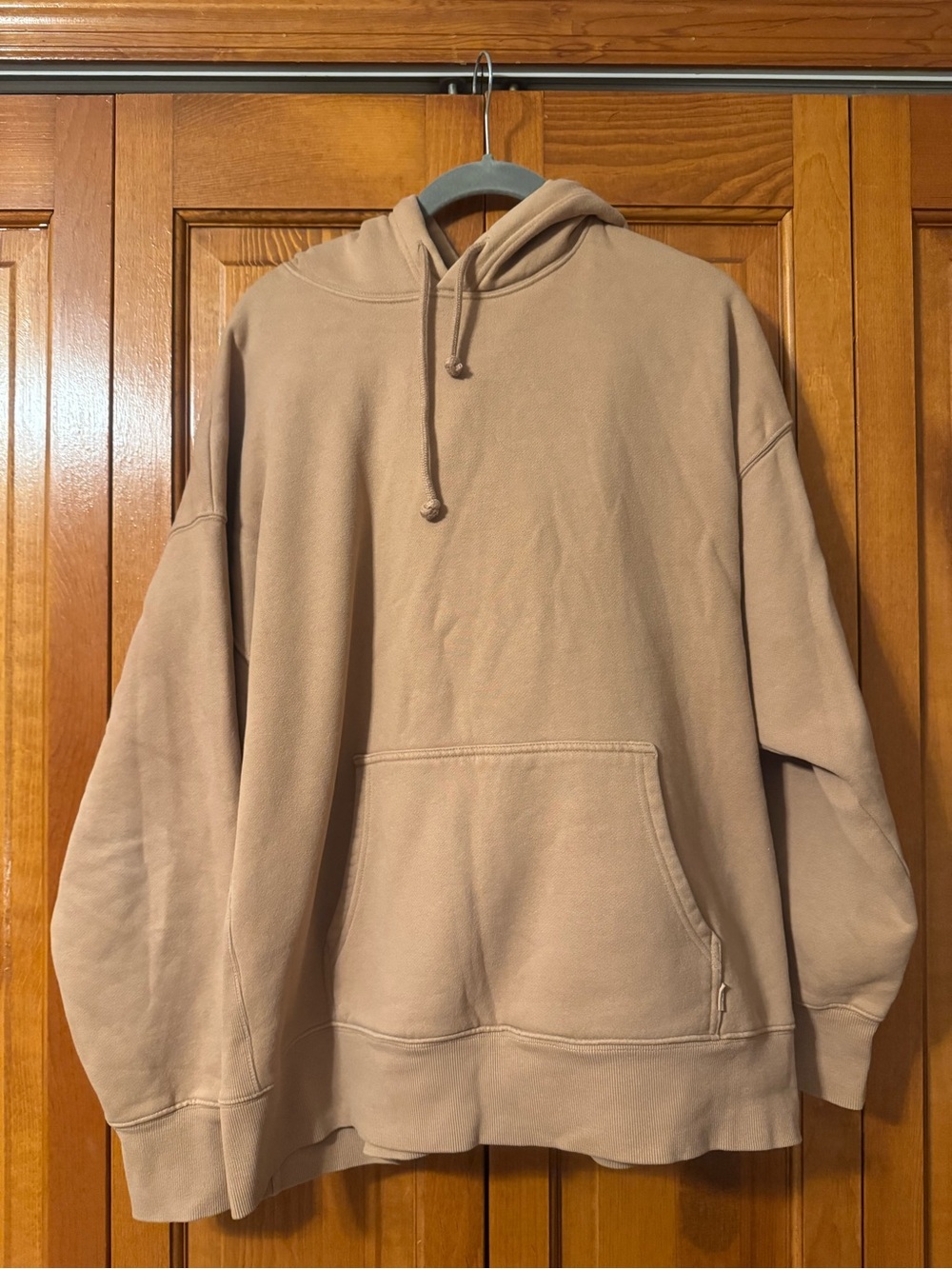 Aritzia TNA Oversized Pullover Hoodie in Light Brown